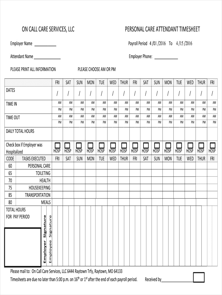 example of home health aide timesheet template