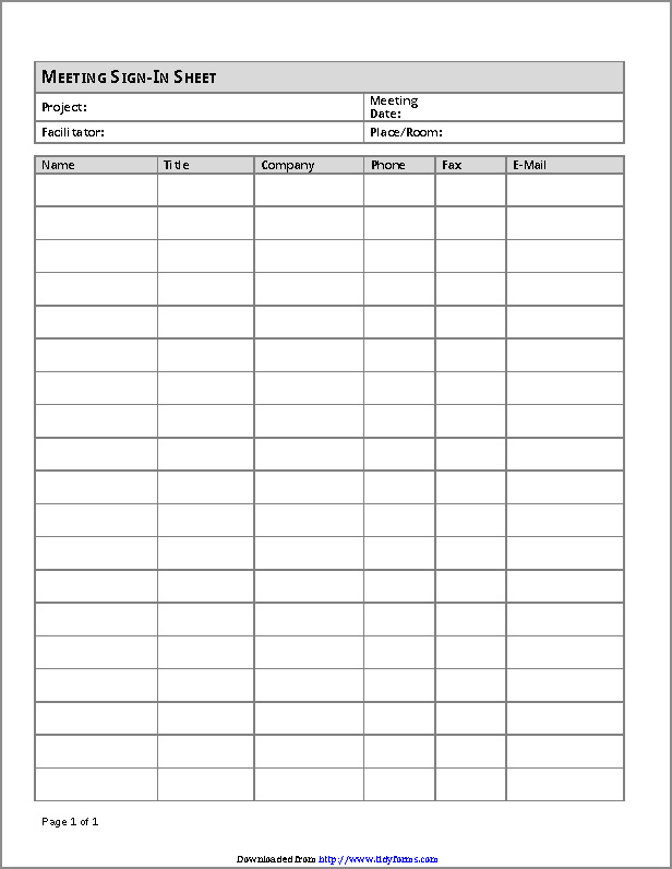 example of meeting sign in sheet template