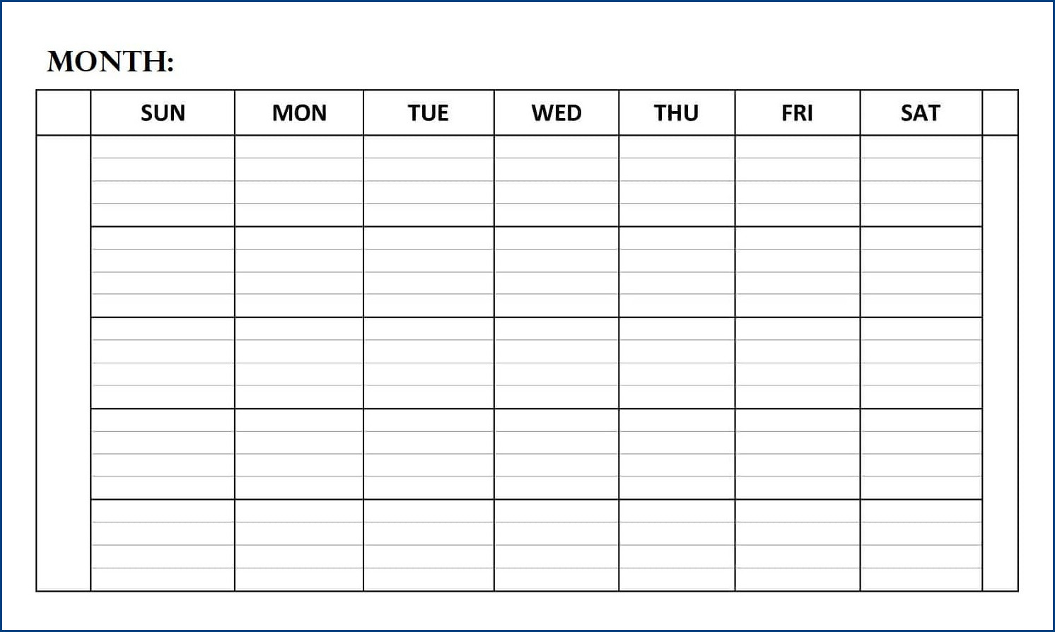 example of monthly calendar template