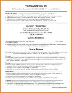 Printable New Grad Nursing Resume Template