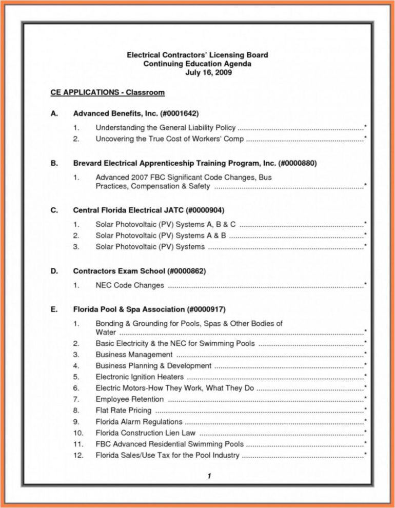 example of non profit board meeting agenda template