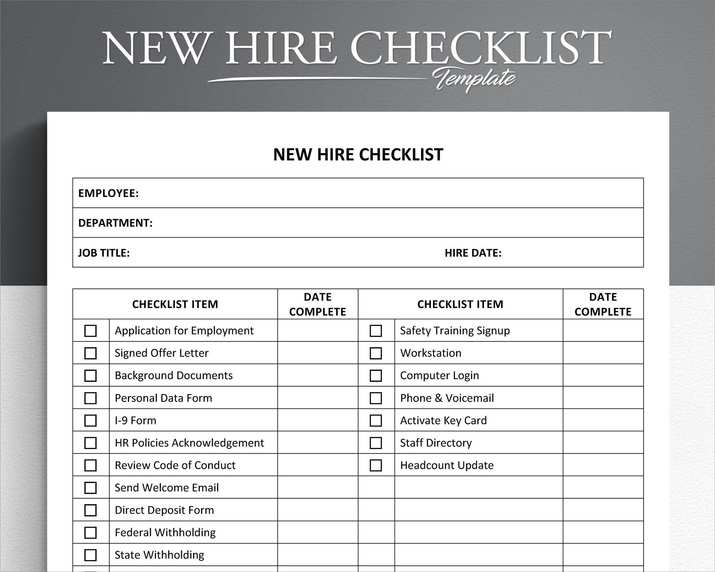 example of onboarding checklist template