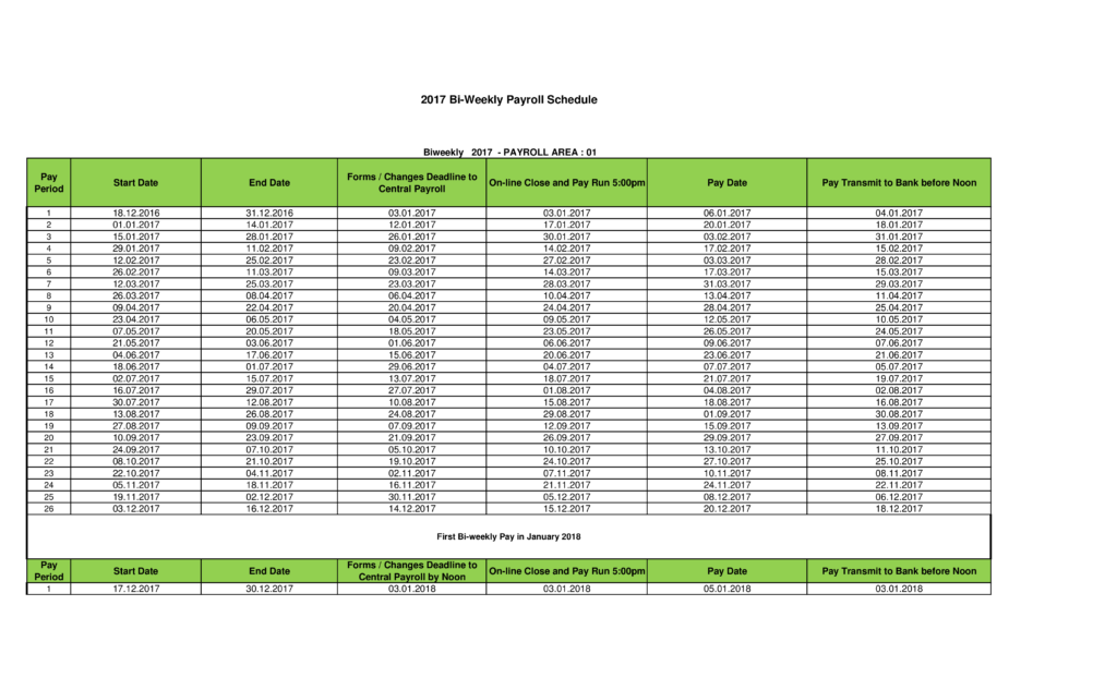 payroll-schedule-template