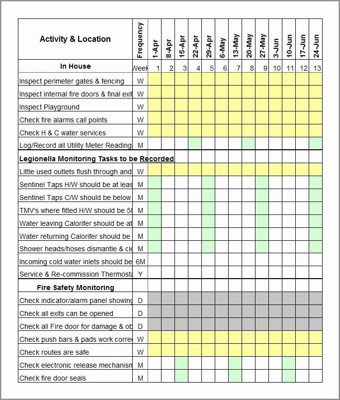 example of preventive maintenance schedule template