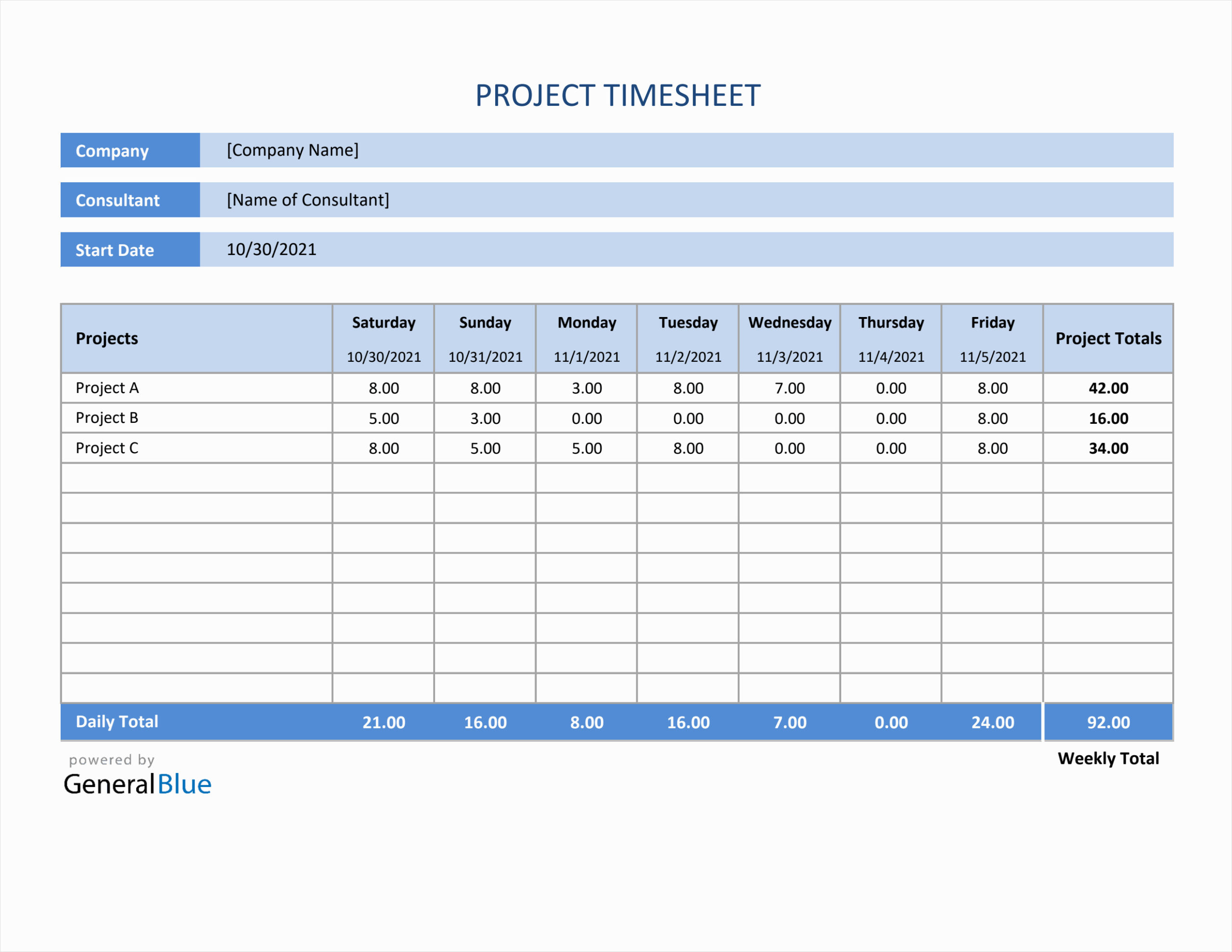 example of project timesheet template