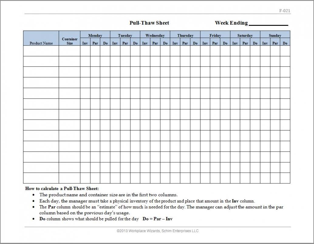 example of restaurant schedule template