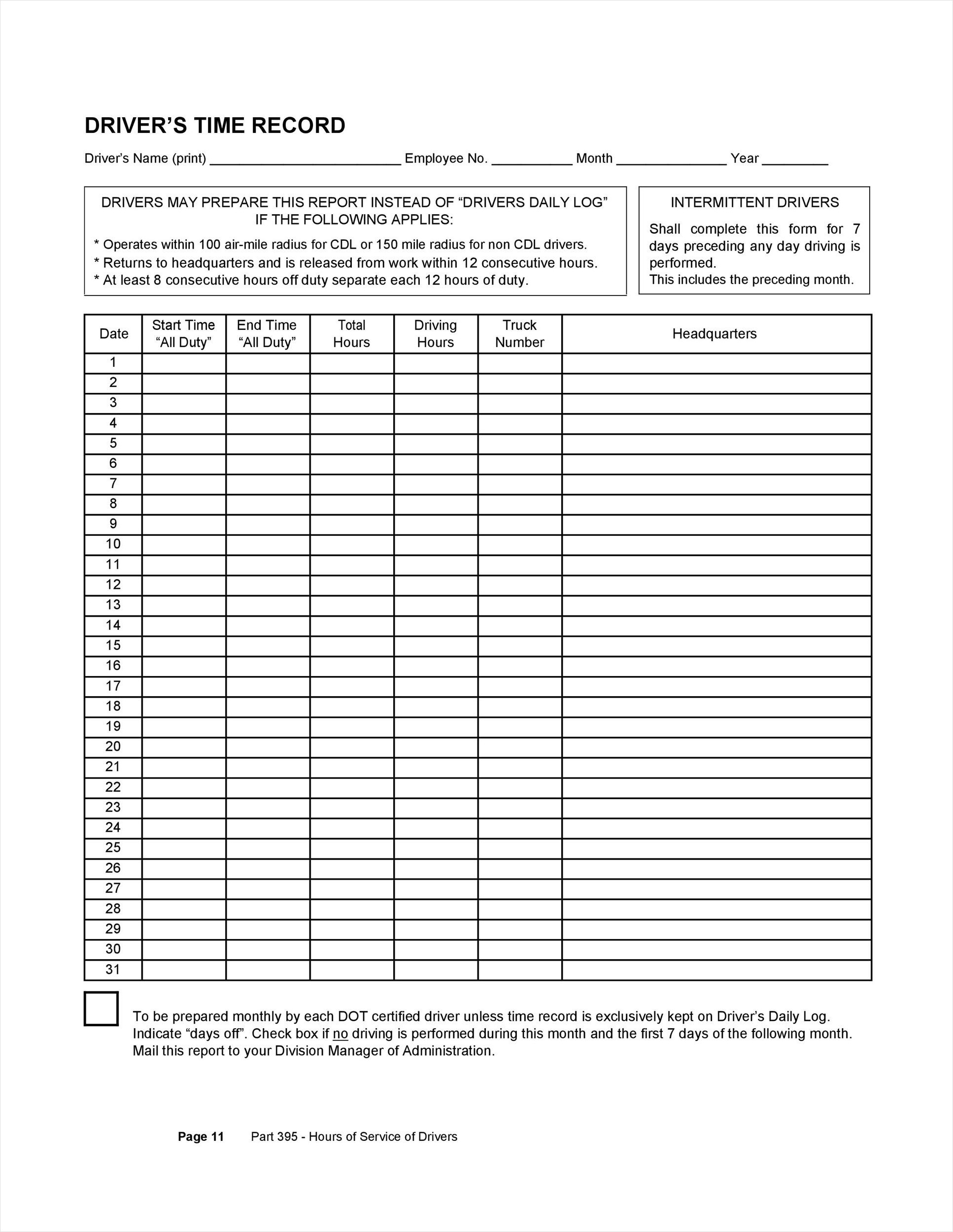 example of timesheet template for truck drivers example of timesheet template for truck drivers
