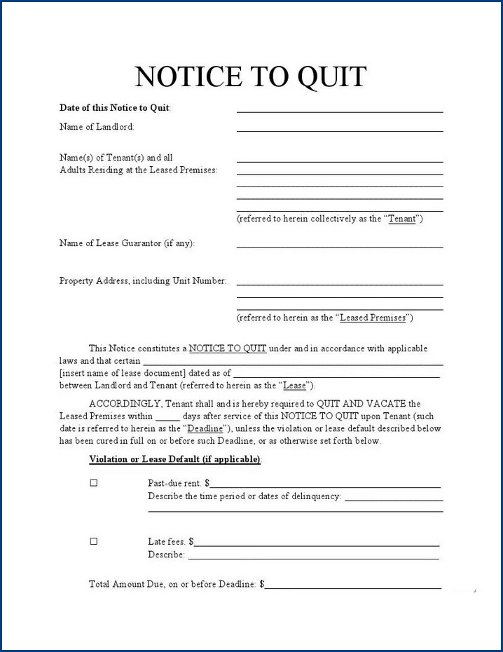 family member eviction notice letter template sample