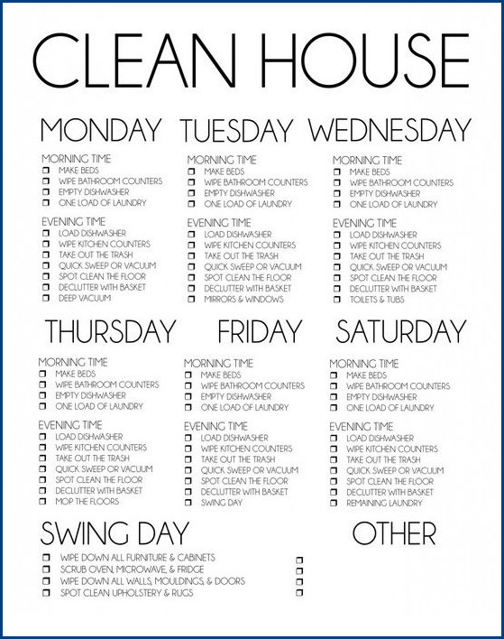 house cleaning to do list template sample house cleaning to do list template sample