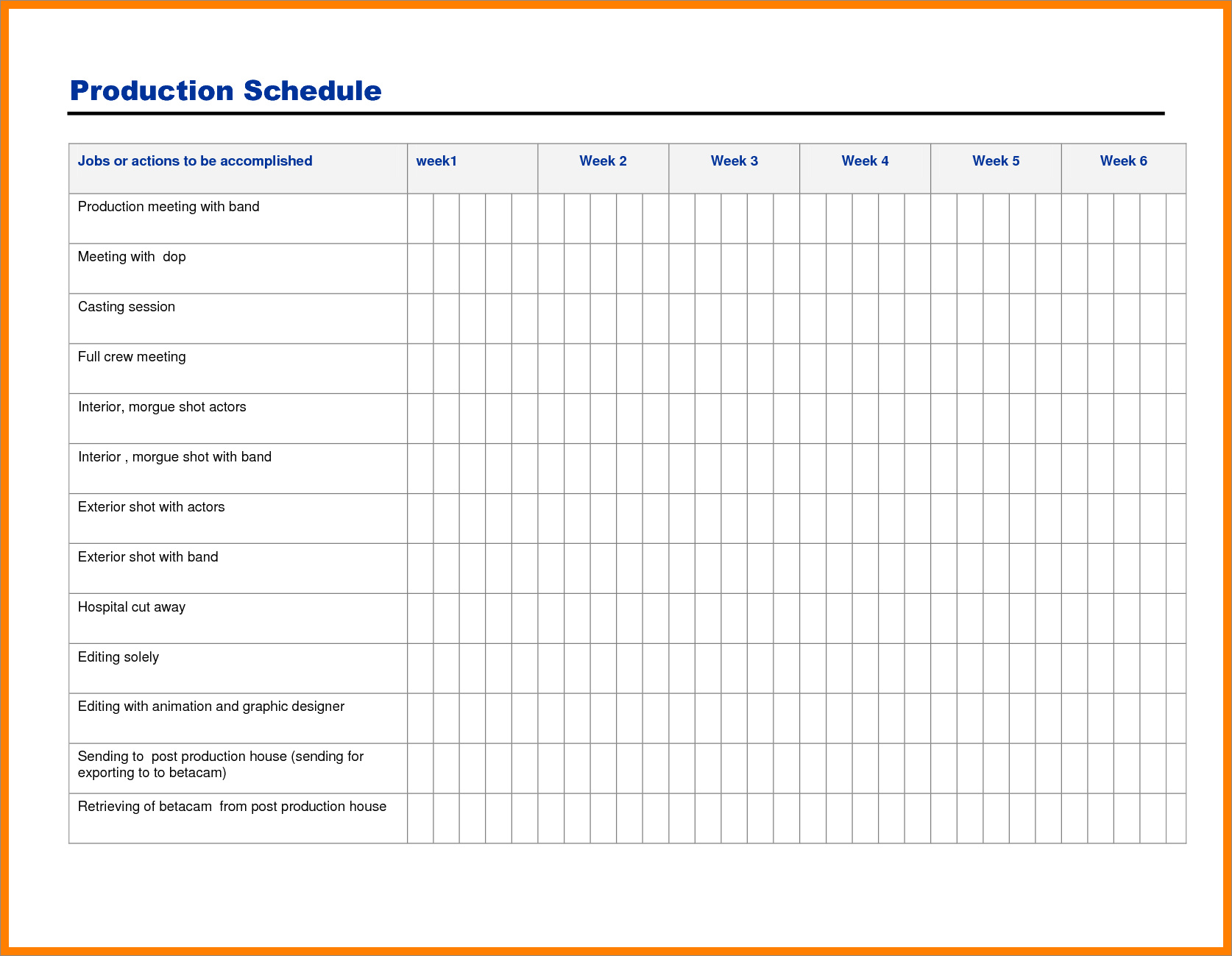 interview schedule template example