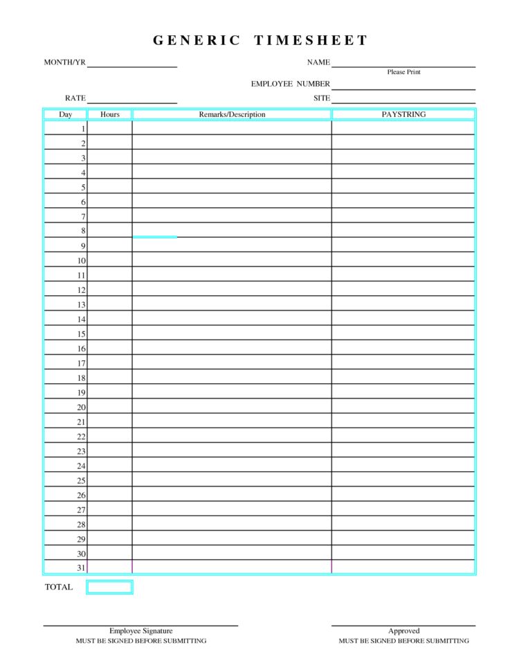 invoice timesheet template