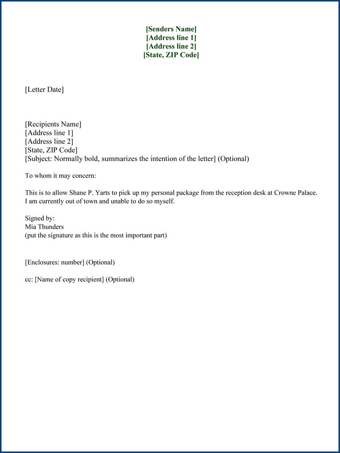 letter of authorization template to collect documents sample letter of authorization template to collect documents sample