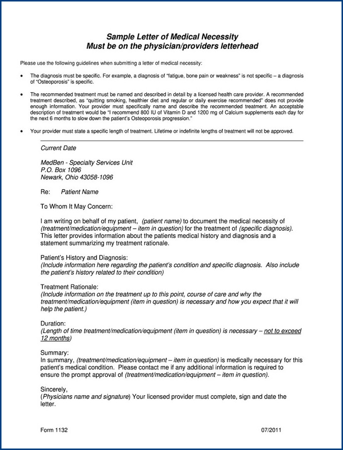 letter of medical necessity template example letter of medical necessity template example