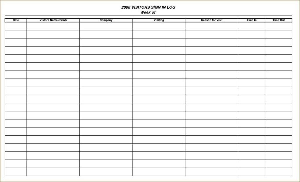 medical office sign-in sheet template sample