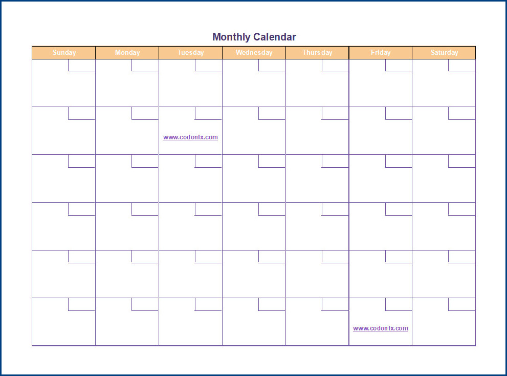 Step-by-step walkthrough of populating details in a monthly calendar template