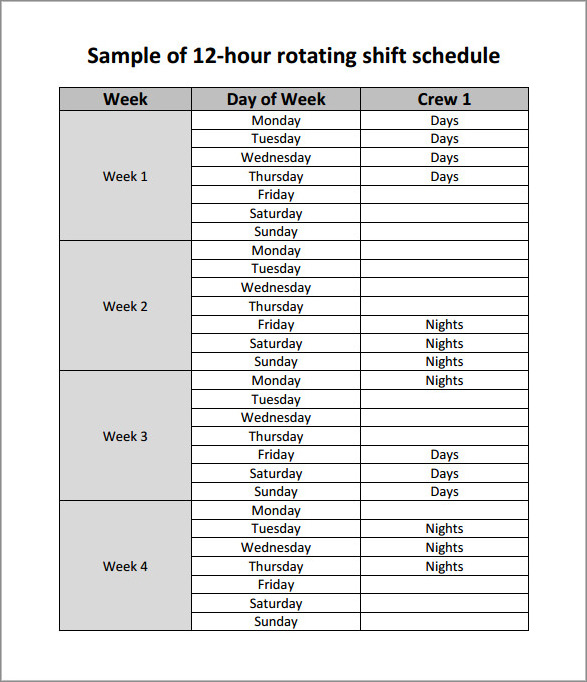 on-call rotation schedule template example