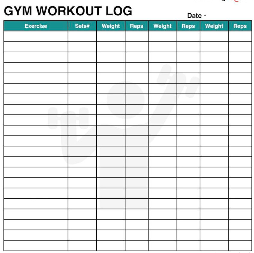 printable gym schedule template