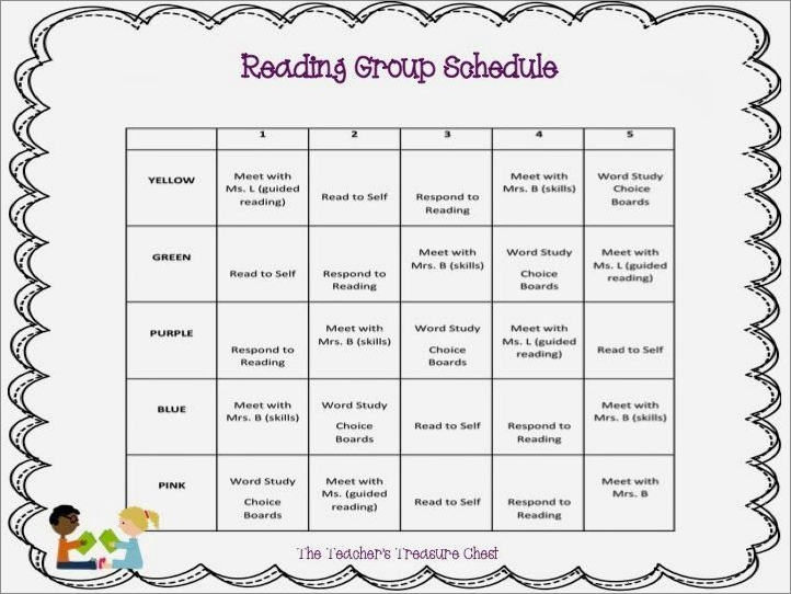 reading schedule template example