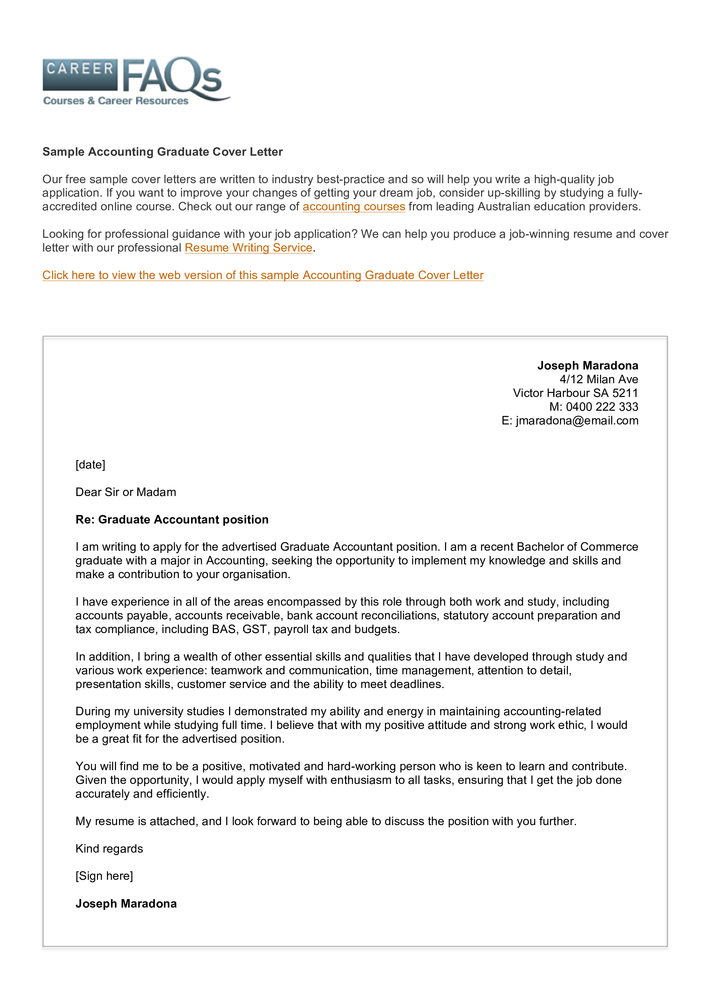 sample of accounting job cover letter template sample of accounting job cover letter template