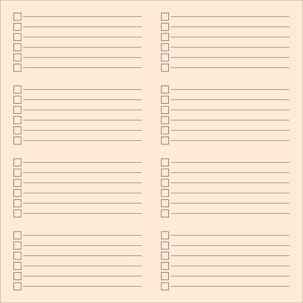 Free Printable Blank Checklist Template