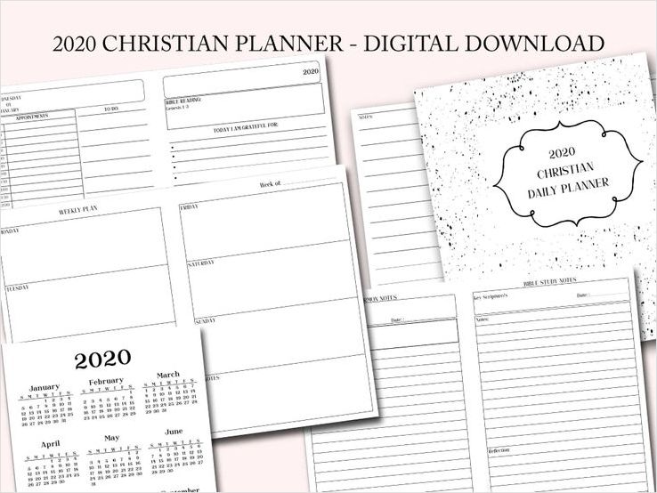 sample of christian student planner template