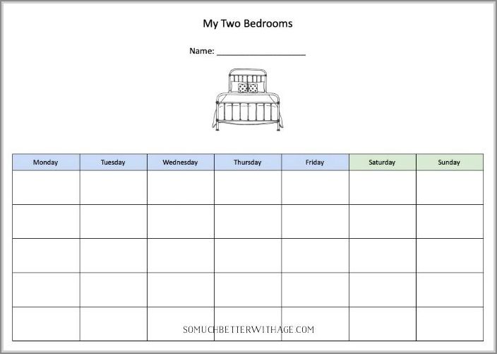 sample of co parenting schedule template