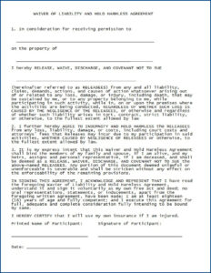 Contractor Hold Harmless Agreement Template