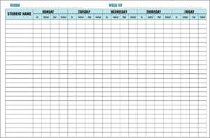 Printable Blank Daycare Sign In Sheet Template