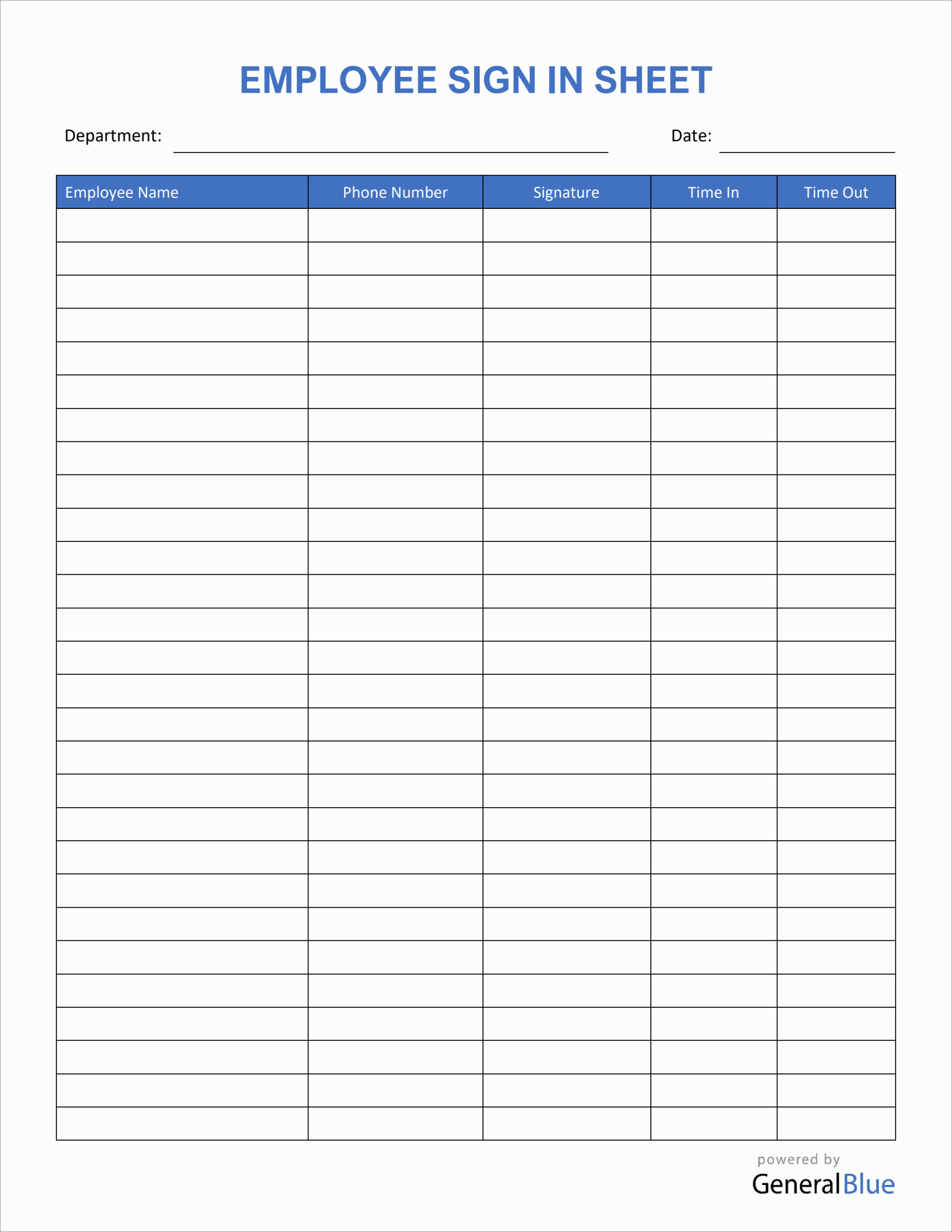sample of employee sign-in sheet template