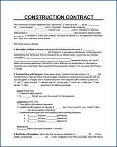 Gc Contract Example General Contractor Agreement Template (Free Editable)