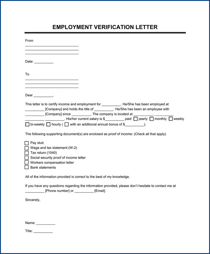 sample of income verification letter for employee