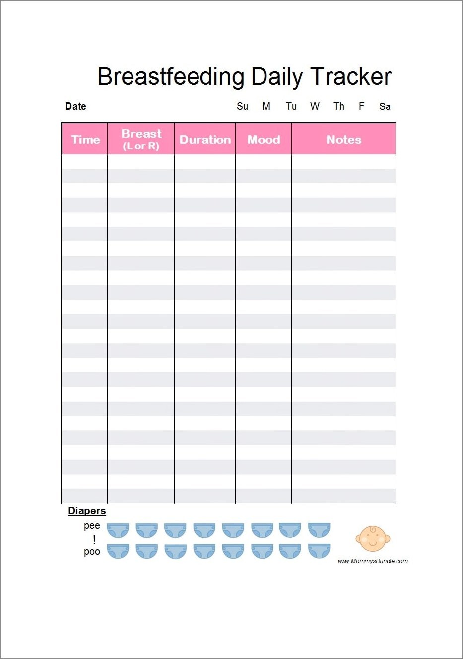 sample of infant feeding schedule template