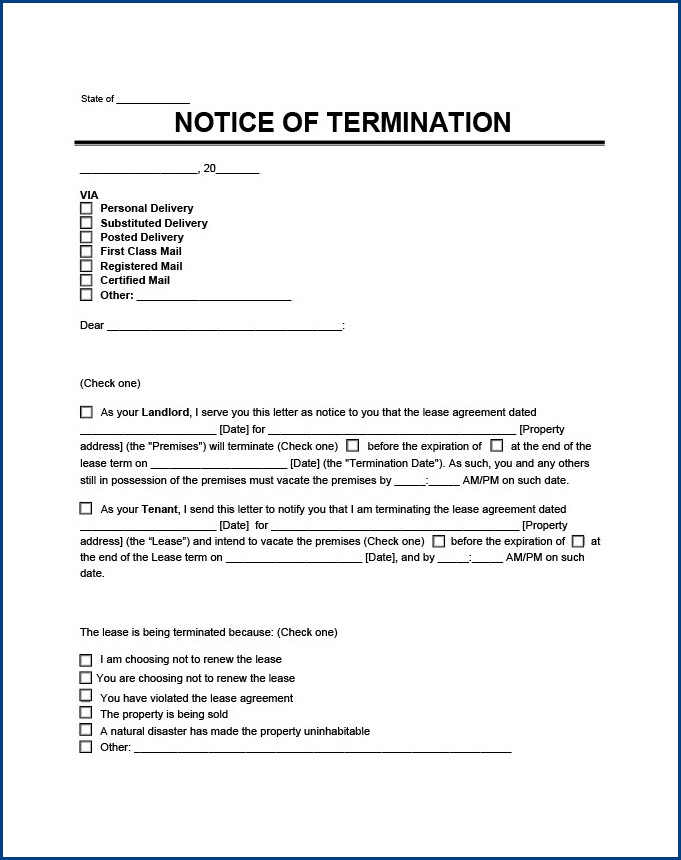 sample of lease termination letter template sample of lease termination letter template
