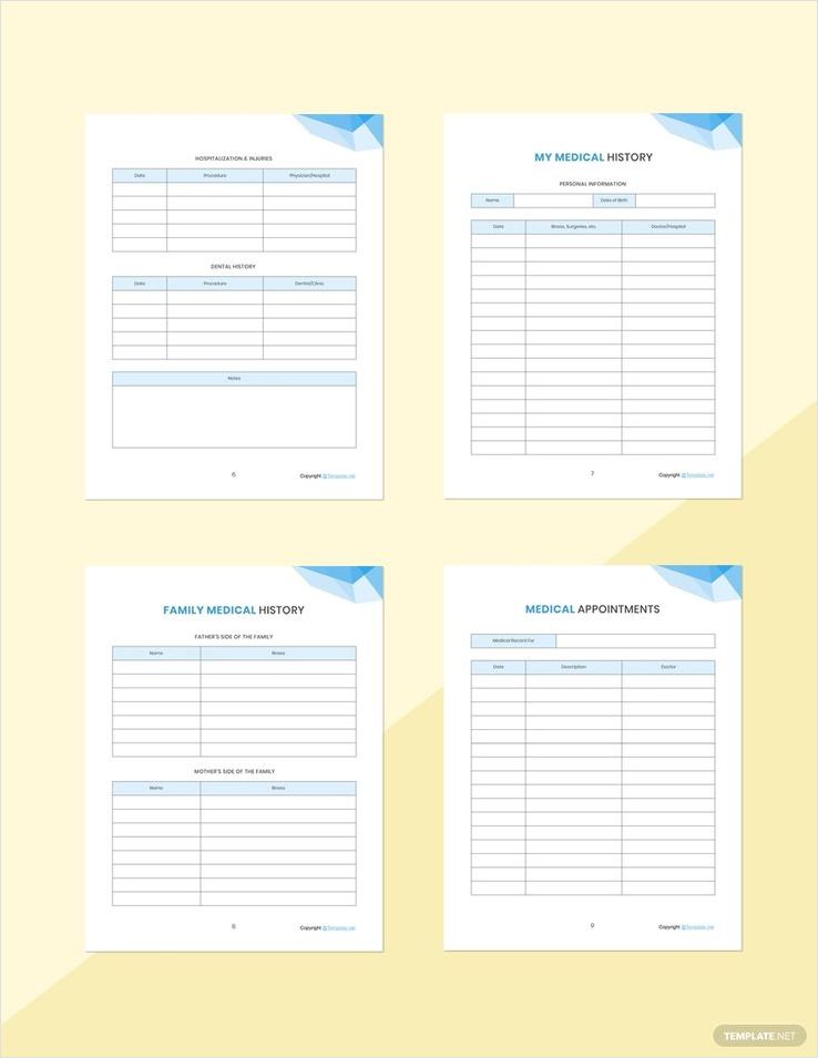 sample of medical student planner template