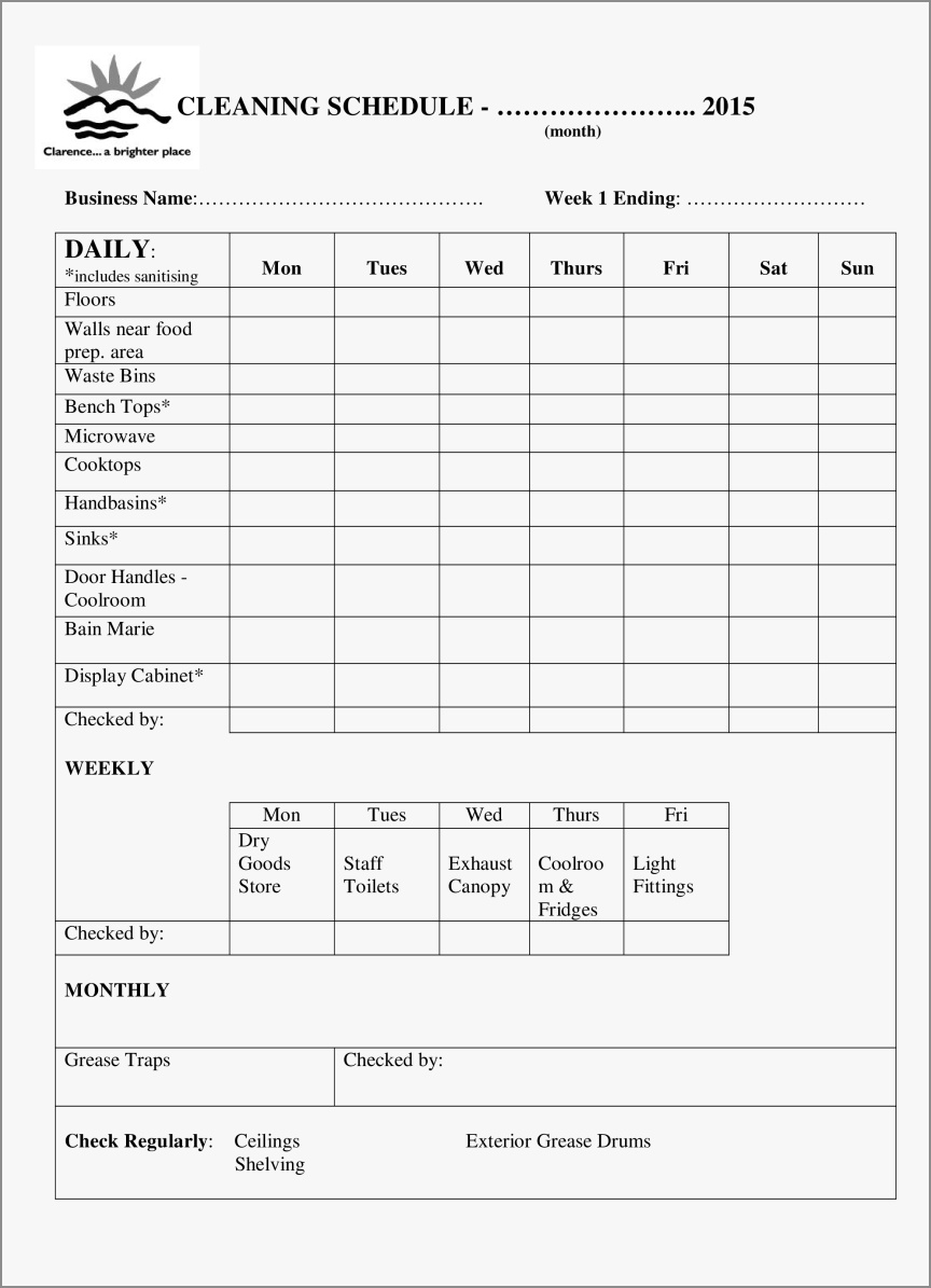 sample of retail schedule template