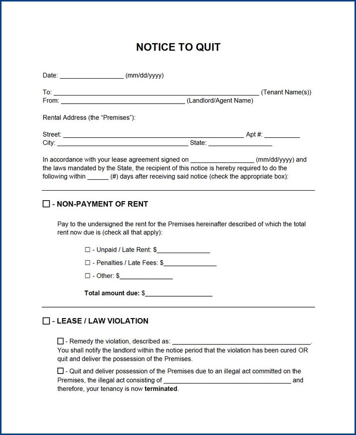 sample of roommate eviction notice template