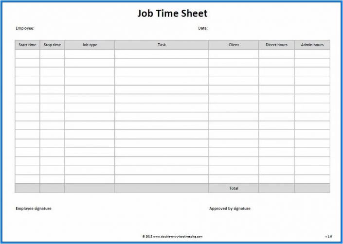 sample of salaried employee timesheet template