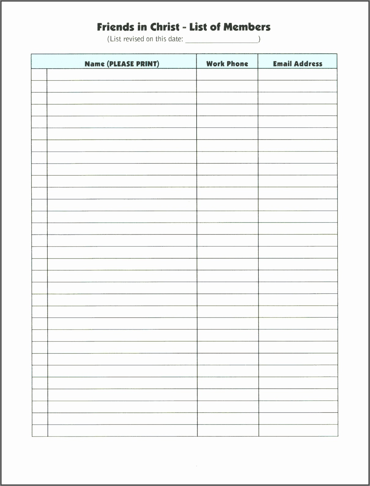 sign in sheet template example