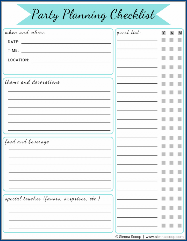 simple party planning to do list template sample