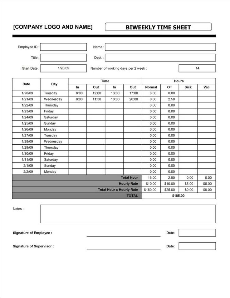 timesheet template for accountants example
