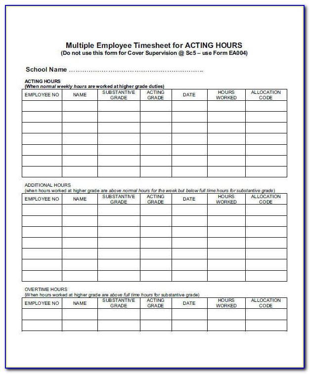 timesheet template for casual employees