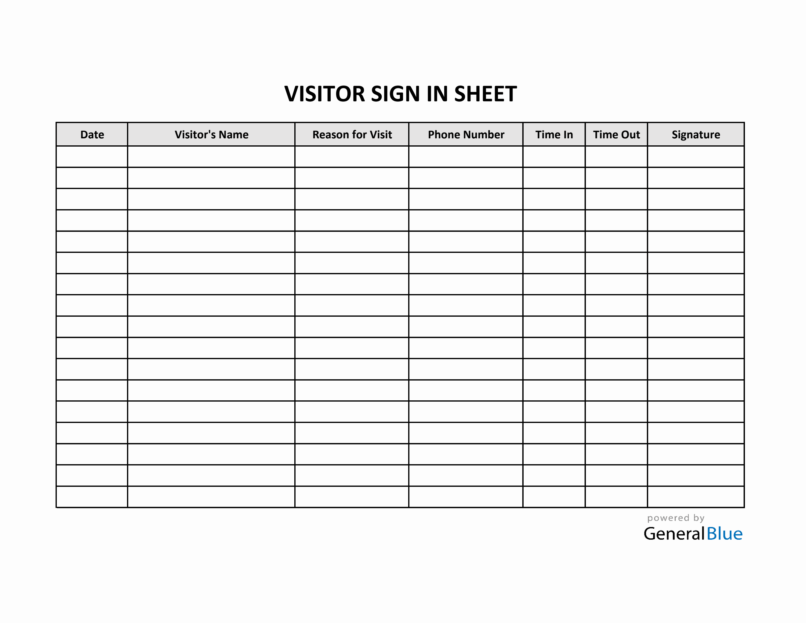 visitors sign-in sheet template example